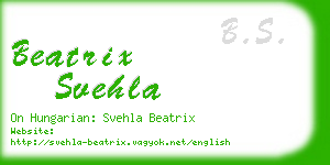 beatrix svehla business card